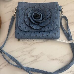 Elegant Blue Leather Women's Bag